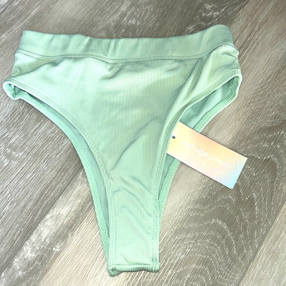 NEW Refuge Ribbed Mint High-Waisted Binki Bottom